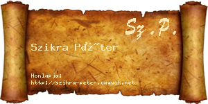 Szikra Péter névjegykártya