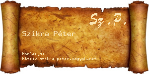 Szikra Péter névjegykártya